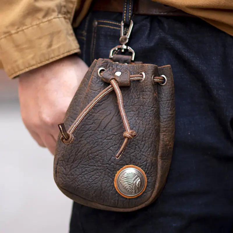 Men's Handmade Vintage Cowhide Waistpack