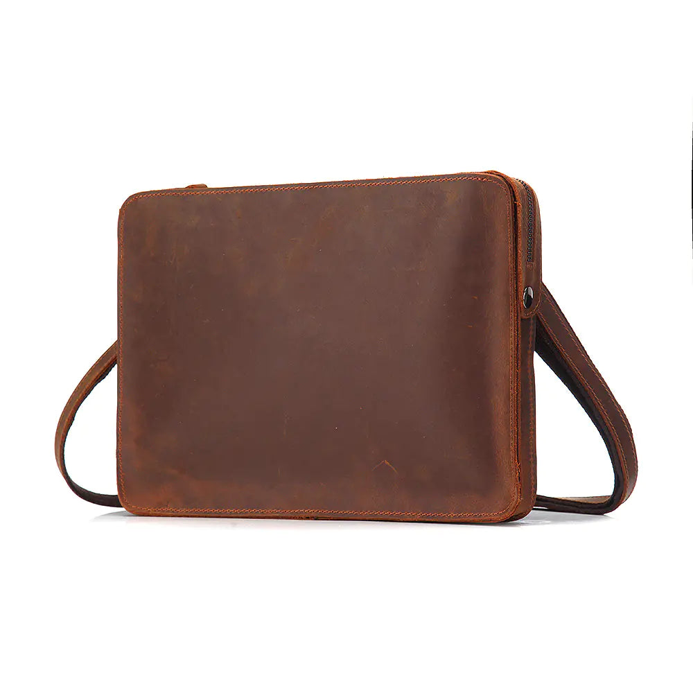 Vintage Leather Crossbody Shoulder Bag