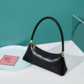 Vintage Leather Baguette Shoulder Handbag