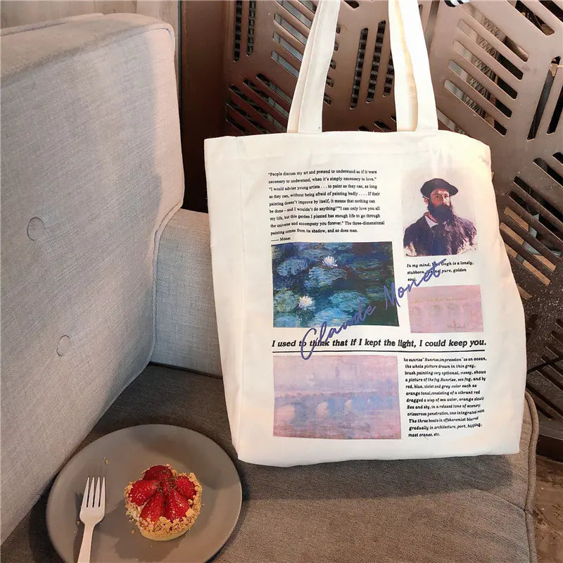 Vintage Literary Canvas Tote Bags
