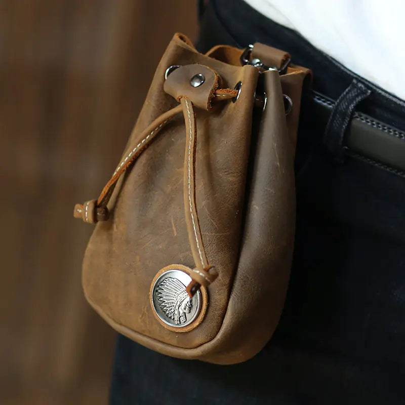 Men's Handmade Vintage Cowhide Waistpack