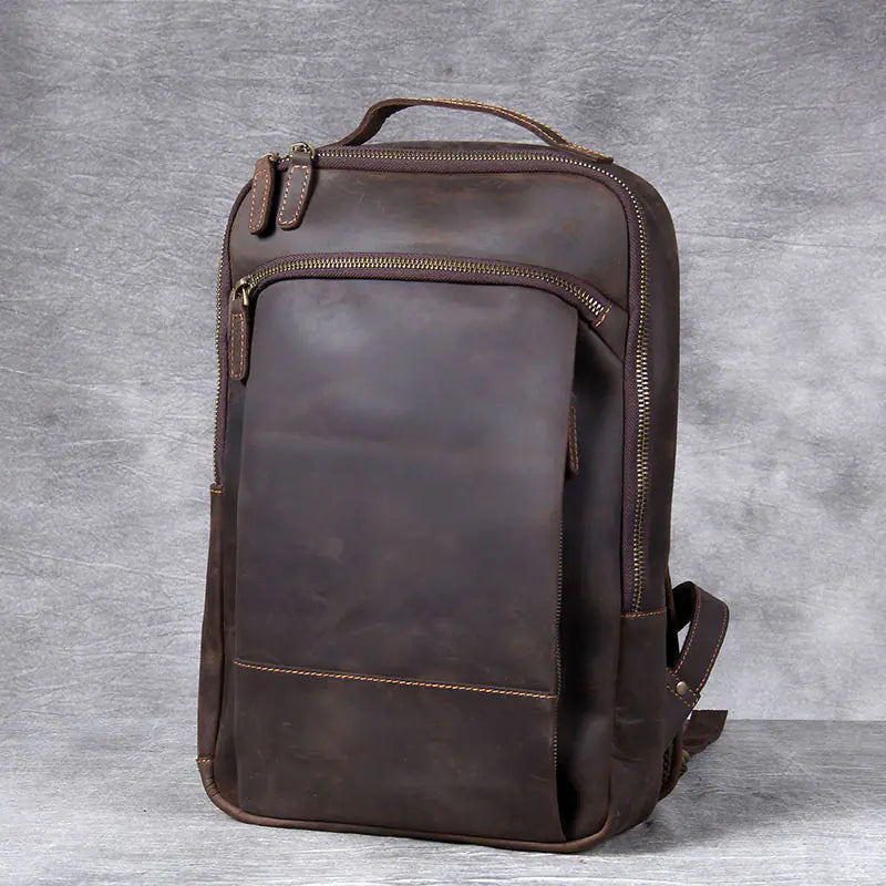 Vintage Crazy Horse Leather Backpack
