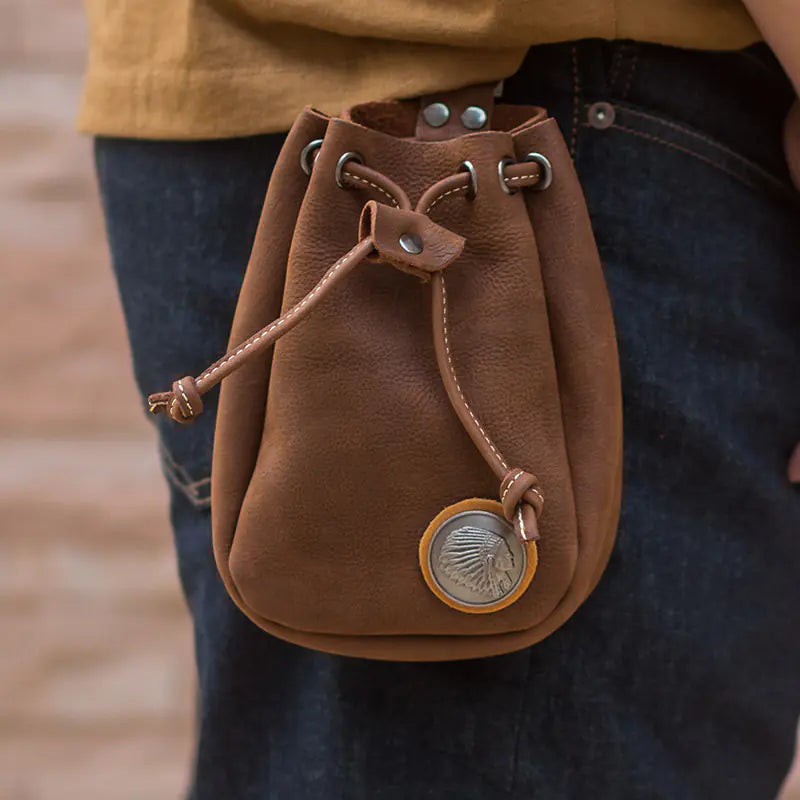 Men's Handmade Vintage Cowhide Waistpack